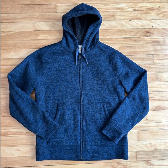 Weatherproof Vintage Men's Dark Blue Sherpa Hoodie - Picture 1 of 6